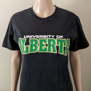 University of Alberta Black T-Shirt, Size Small